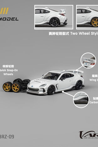 CM Model 1:64 Subaru BRZ Varis Widebody custom – White – Limited Edition