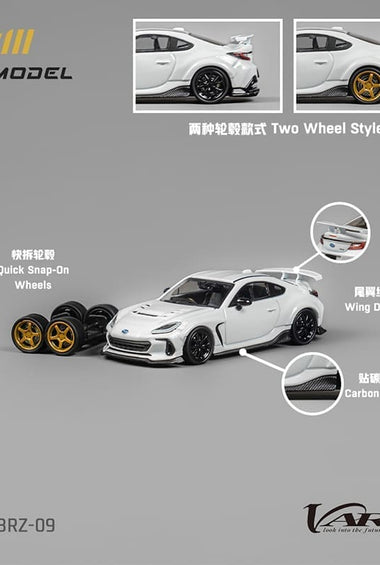 CM Model 1:64 Subaru BRZ Varis Widebody custom – White – Limited Edition