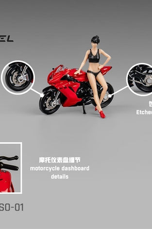 CM Model 1:64 MV Agusta F3 Rosso Red With Showgirl Figure – Limited Edition