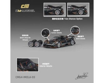 CM Model 1:64 Pagani Imola – Metallic Grey