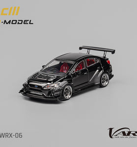 CM Model 1:64 Subaru WRX Varis WideBody 2.0 – Chrome Black