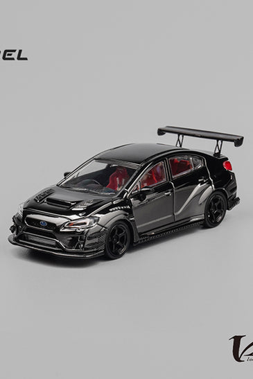CM Model Subaru STi Varis WideBody 1.0 Chrome Black 1/64