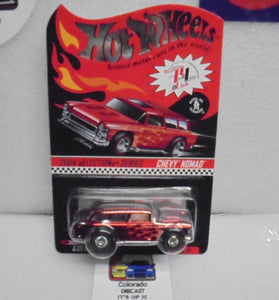 HOT WHEELS RLC RED W/FLAMES CHEVY NOMAD #8619