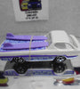 LOOSE HOT WHEELS WHITE/PURPLE DEORA W/REDINE WHEELS