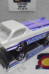 LOOSE HOT WHEELS WHITE/PURPLE DEORA W/REDINE WHEELS