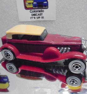 LOOSE HOT WHEELS RED '31 DOOZIE W/WHITE WALLS