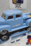 LOOSE HOT WHEELS BLUE 50'S CHEVY TRUCK W/REAL RIDERS