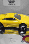 LOOSE HOT WHEELS YELLOW FERRARI 355 METAL BASE