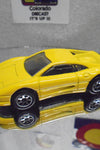 LOOSE HOT WHEELS YELLOW FERRARI 355 METAL BASE