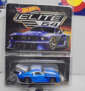 HOT WHEELS RLC ELITE 64 BLUE MODIFIED '69 FORD MUSTANG