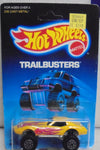 1986 HOT WHEELS TRAILBUSTERS YELLOW MONSTER VETTE UNPUNCHED CARD