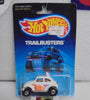 1988 HOT WHEELS TRAILBUSTERS WHITE VW BAJA BUG IMPERFECT CARD