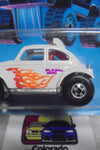 1988 HOT WHEELS TRAILBUSTERS WHITE VW BAJA BUG IMPERFECT CARD