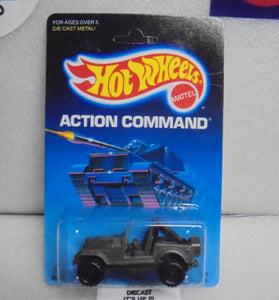 1986 HOT WHEELS ACTION COMMAND ROLL PATROL JEEP CJ7 UNPUNCHED CARD