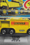 1983 HOT WHEELS WORKHORSES YELLOW AIRPORT RESCUE TRUCK UNPUNCHED CARD