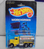 1988 HOT WHEELS WORKHORSES YELLOW SHELL PETERBILT TANK TRUCK