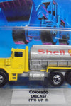 1988 HOT WHEELS WORKHORSES YELLOW SHELL PETERBILT TANK TRUCK