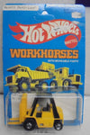 1980 HOT WHEELS WORKHORSES CAT FORKLIFT UNPUNCHED CARD