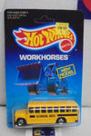 1988 HOT WHEELS WORKHORSES SCHOOL BUS UNPUNCHED CARD