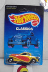 1988 HOT WHEELS CLASSIC YELLOW '37 BUGATTI UNPUNCHED CARD