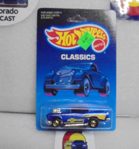 1986 HOT WHEELS CLASSIC BLUE 57 CHEVY UNPUNCHED CARD