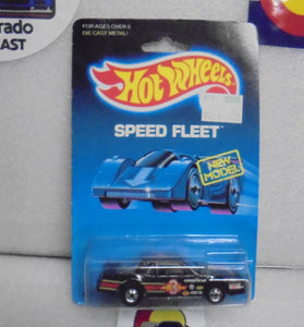 1988 HOT WHEELS SPEED FLEET BLACK CHEVY STOCKER RIGHT FACING