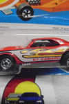 HOT WHEELS 1982 RED W/FLAMES '67 CAMARO ON UNPUNCHED CREASED CARD