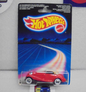 HOT WHEELS 1986 INTERNATIONAL CARD RED MERCEDES 540K