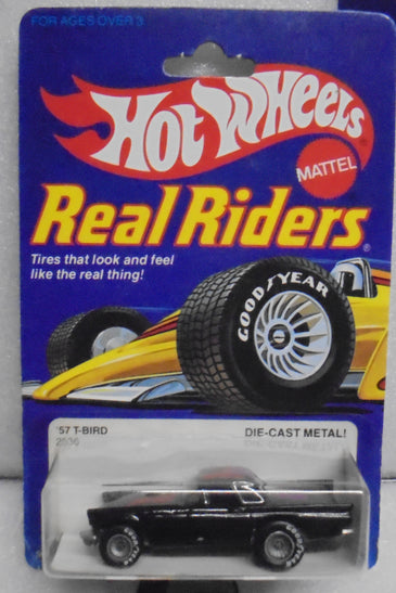 HOT WHEELS 1982 REAL RIDERS BLACK '57 T-BIRD