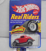 HOT WHEELS 1982 REAL RIDERS RED 3-WINDOW '34 ON UNPUNCHED CARD