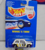 HOT WHEELS 1990 WHITE RENAULT 5 TURBO ON INTERNATIONAL BLUE CARD