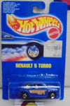 HOT WHEELS 1990 BLUE RENAULT 5 TURBO ON INTERNATIONAL BLUE CARD