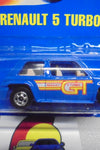 HOT WHEELS 1990 BLUE RENAULT 5 TURBO ON INTERNATIONAL BLUE CARD