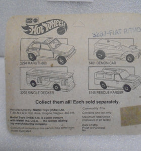 HOT WHEELS LEO INDIA TEAL FIAT RITMO