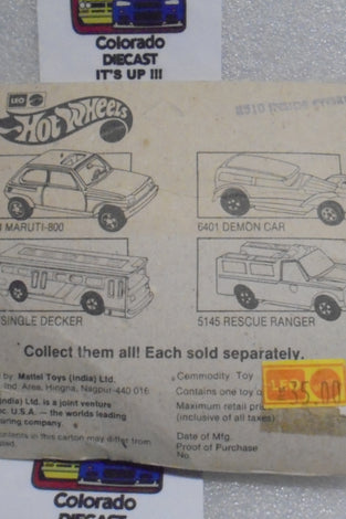 HOT WHEELS LEO INDIA GREEN AERO EXPRESS INSIDE STORY VAN