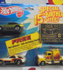 1982 HOT WHEELS 3 CAR SET W/BELT BUCKLE, '67 CAMARO, LONG SHOT SEMI, PORSCHE 928