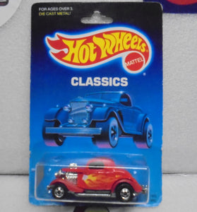 1988 HOT WHEELS Classics Red 3-Window '34 Ford w/Blackwalls