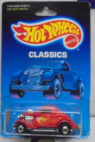 1988 HOT WHEELS Classics Red 3-Window '34 Ford w/Blackwalls