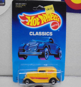 1988 HOT WHEELS Classics Yellow '32 Ford Delivery w/Blackwalls Unpunched Card