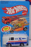 1982 HOT WHEELS White U.S. Mail Letter Getter Truck w/Blackwalls Unpunched Card