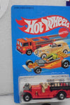 1983 HOT WHEELS Red Old Number 5 Fire Truck w/Blackwalls Unpunched Card