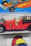 1983 HOT WHEELS Red Old Number 5 Fire Truck w/Blackwalls Unpunched Card