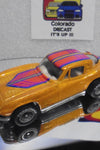 LOOSE 1980's HOT WHEELS Gold '63 Split Window Corvette w/Grey Hub Real Riders