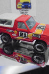 LOOSE 1980's HOT WHEELS Red Ford Bronco w/Grey Hub Real Riders