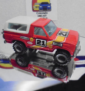 LOOSE 1980's HOT WHEELS Red Ford Bronco w/Grey Hub Real Riders