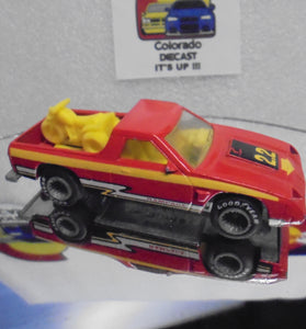 LOOSE 1980's HOT WHEELS Red Dodge Rampage Truck w/Grey Hub Real Riders