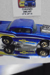 Loose Hot Wheels Blue '57 Chevy Bel Air w/GHO's