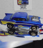 Loose Hot Wheels Blue '57 Chevy Bel Air w/GHO's