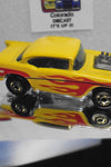 Loose Hot Wheels Yellow '57 Chevy Bel Air w/GHO's