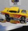 Loose Hot Wheels Yellow '57 Chevy Bel Air w/GHO's